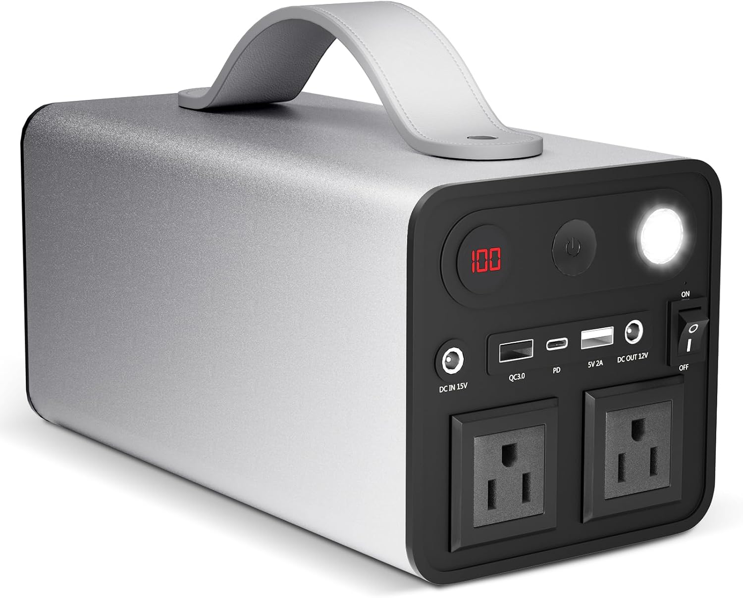 Portable Power Station 300Wh/81000mAh Laptop Power Bank with 300W AC Outlet, 18W QC/TYPE-C Ports, Backup Battery Powered Supply, Emergency Generator for Outdoor Home Travel Camping