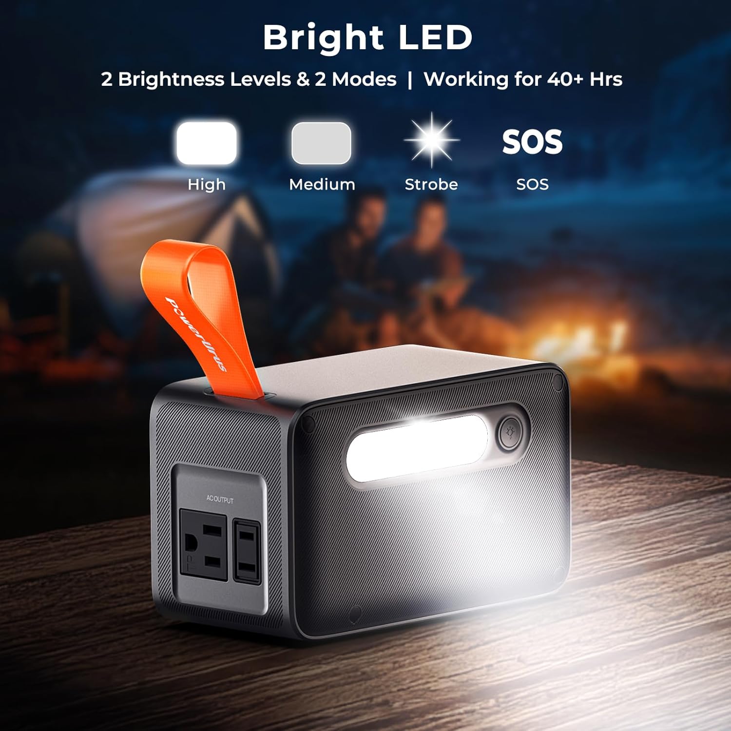 Portable Power Station, PowerUrus 28,000mAh Solar Power Bank, LiFePO4 Battery Backup with 100W/110V AC Outlet, DC  PD Fast Charging, Samll Generator for Dash Cam, Home, Camping, Office, TSA Approved