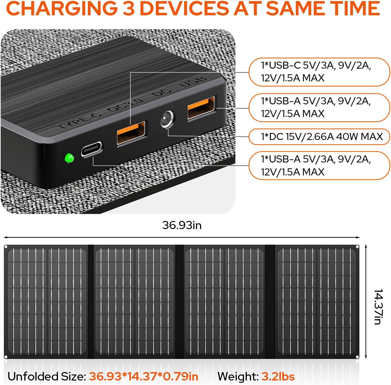 Portable Power Station with Foldable 40W Solar Panel review