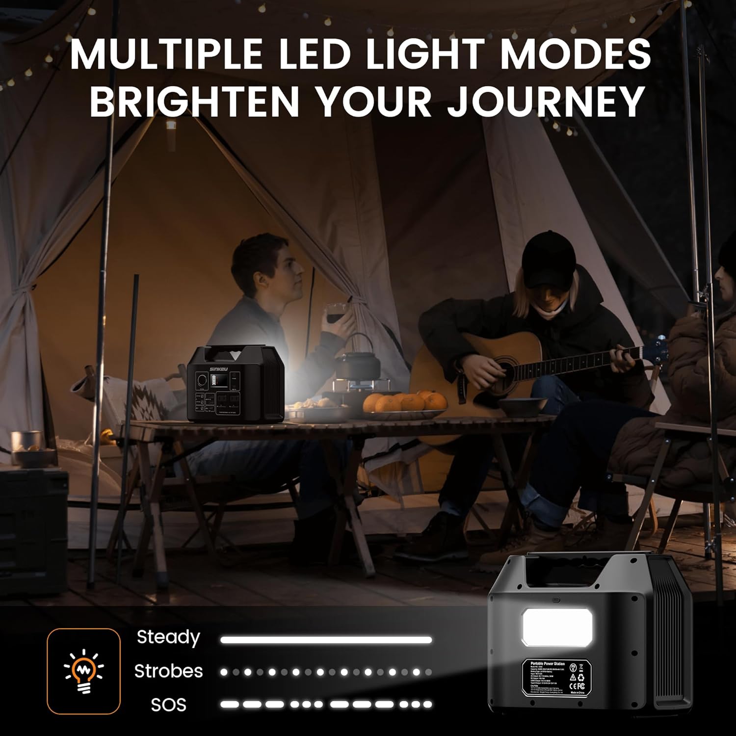 SinKeu Portable Power Station 80000mAh,256Wh LiFePO4 Battery Backup,300W AC Outlets, Power Bank for Hurricane Emergency Outdoor Camping RVs Home