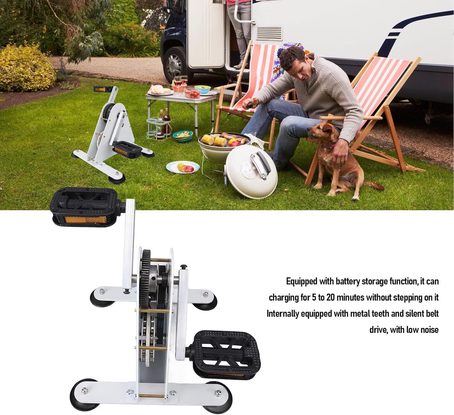 100W Hand Crank Generators, Foot Operated Power Generator, Portable Pedal Generator with Double USB Interface 1-35V DC Output for Home, Outdoor 100W Hand Crank Generators, Foot Operated Power Generator, Portable Pedal Generator with Double USB Interface 1-35V DC Output for Home, Outdoor