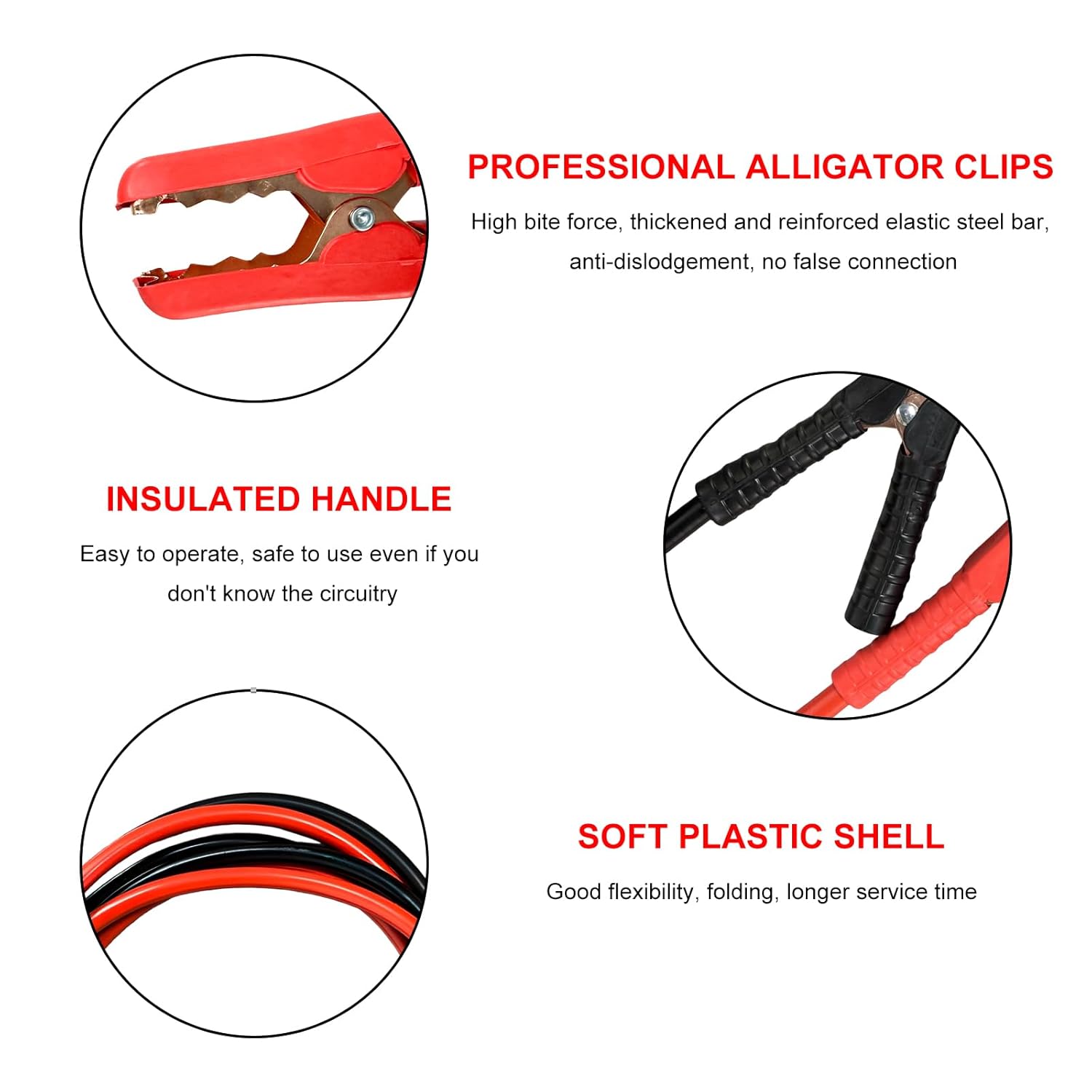2 PCS Jumper Cables 10 Gauge 10Ft Bag review