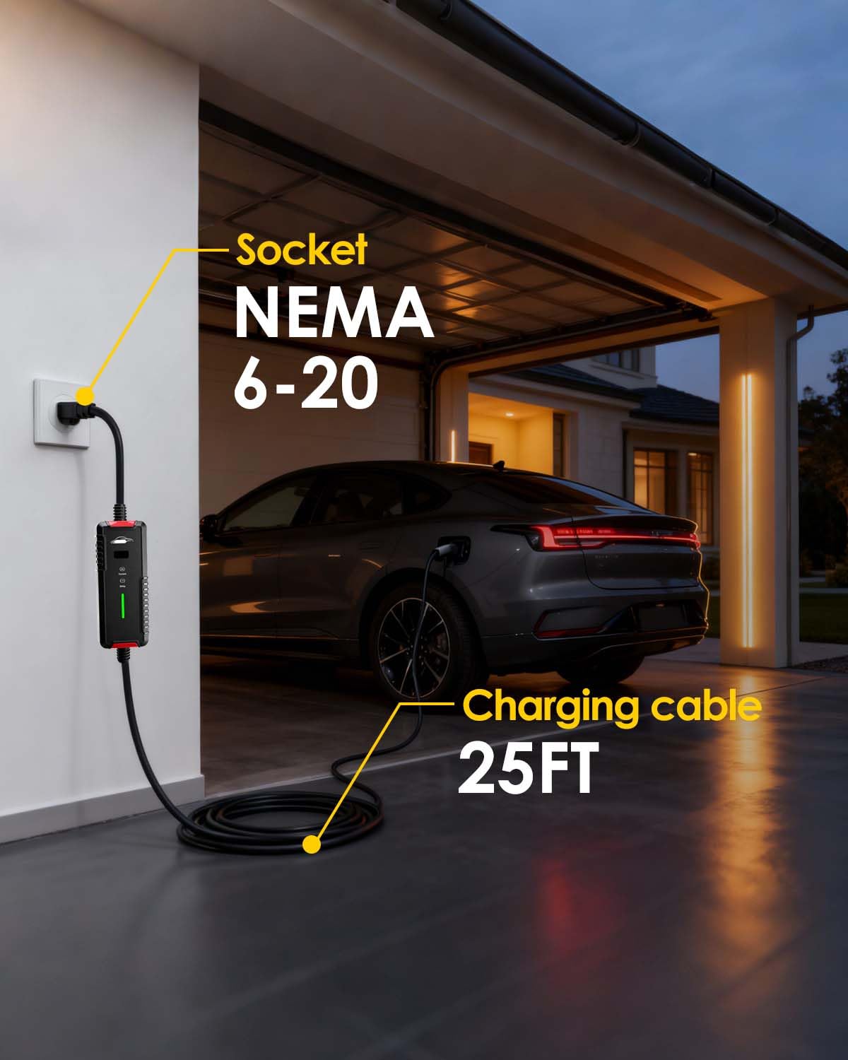 Adjustable EV Charger 16A 120-240V (J1772) review