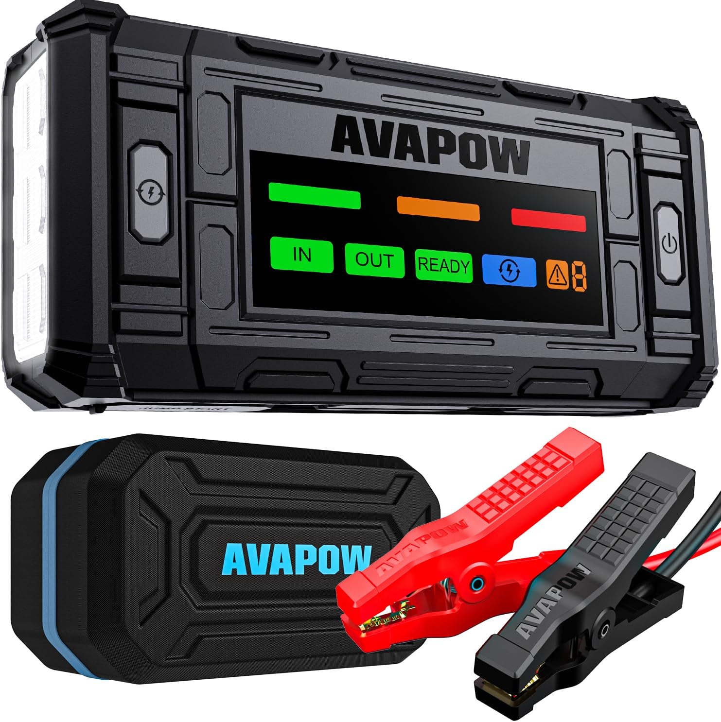 Avapow A68 Jump Starter 6000a with Avapow 2025 New Model TJ18