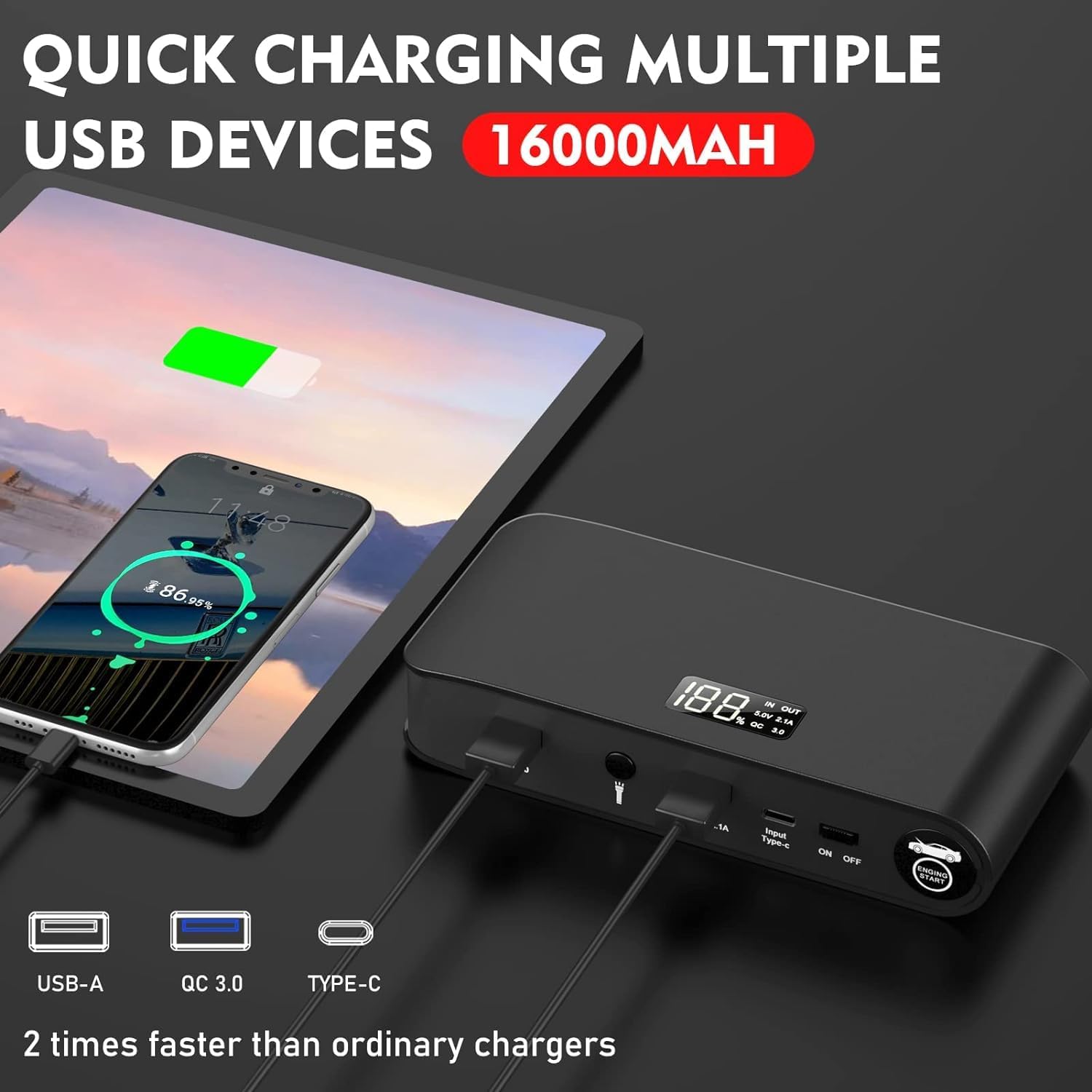 BOOKOO Car Battery Jump Starter 4000A 16000mAh review