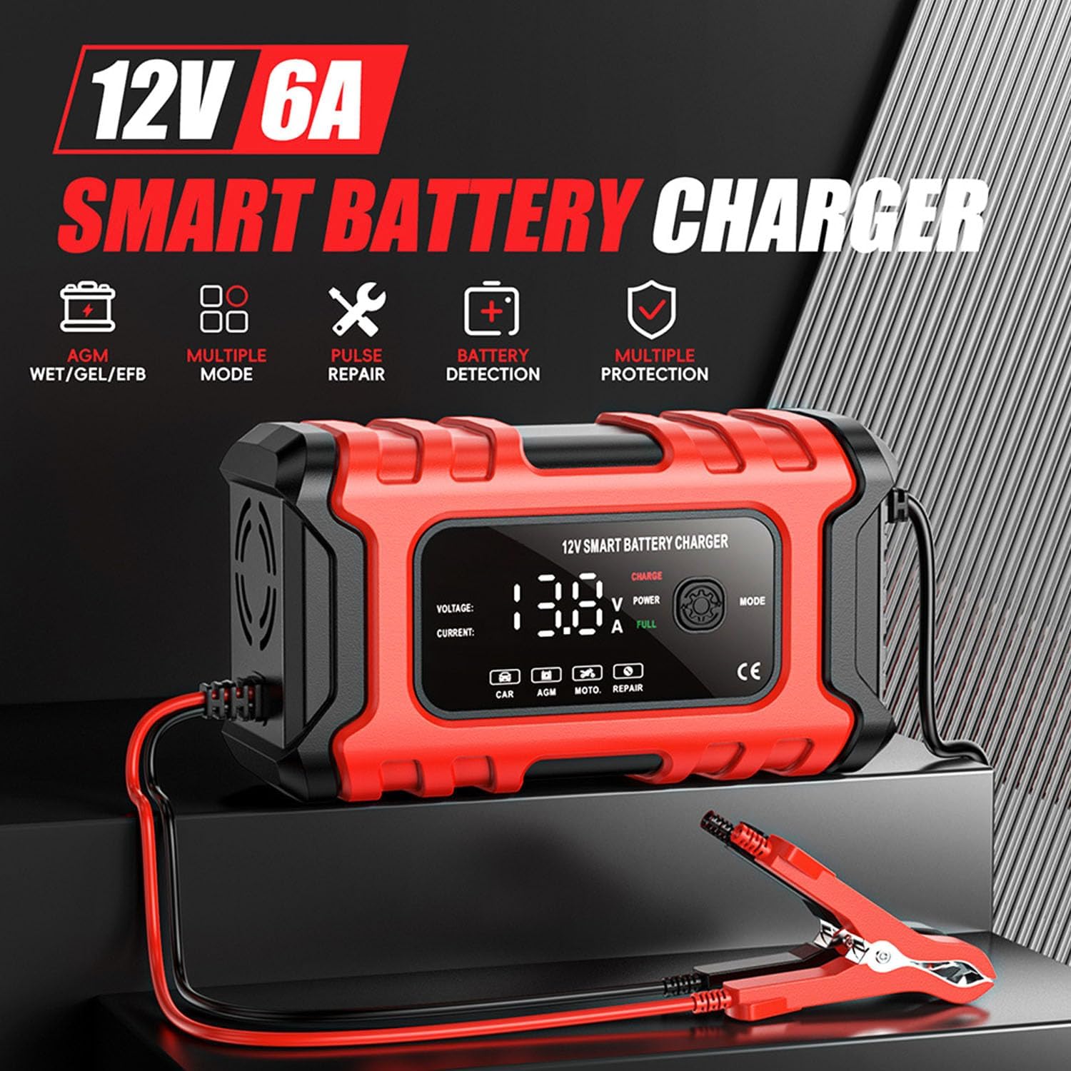 Car Battery Charger 12V 6A Smart Trickle Charger review