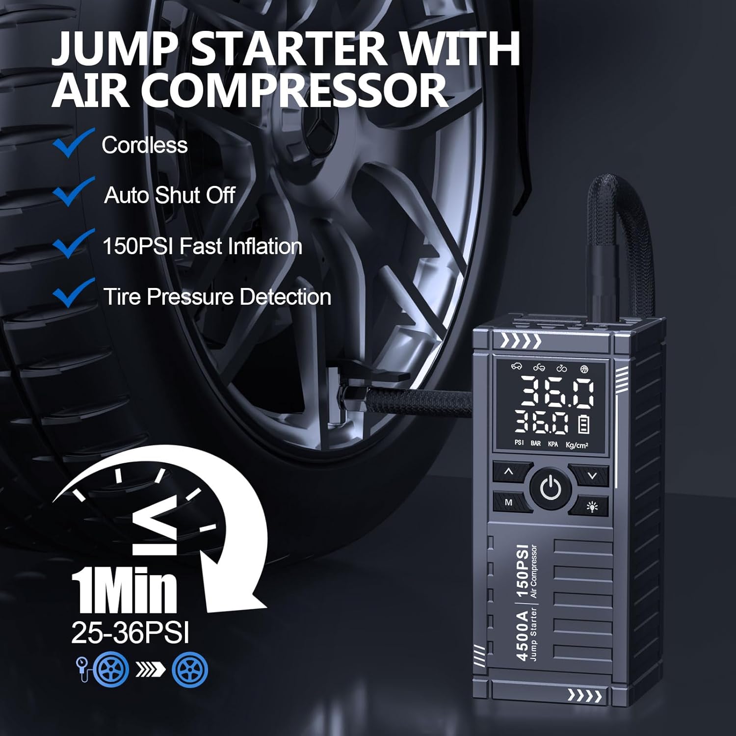 Car Battery Jump Starter with Air Compressor review
