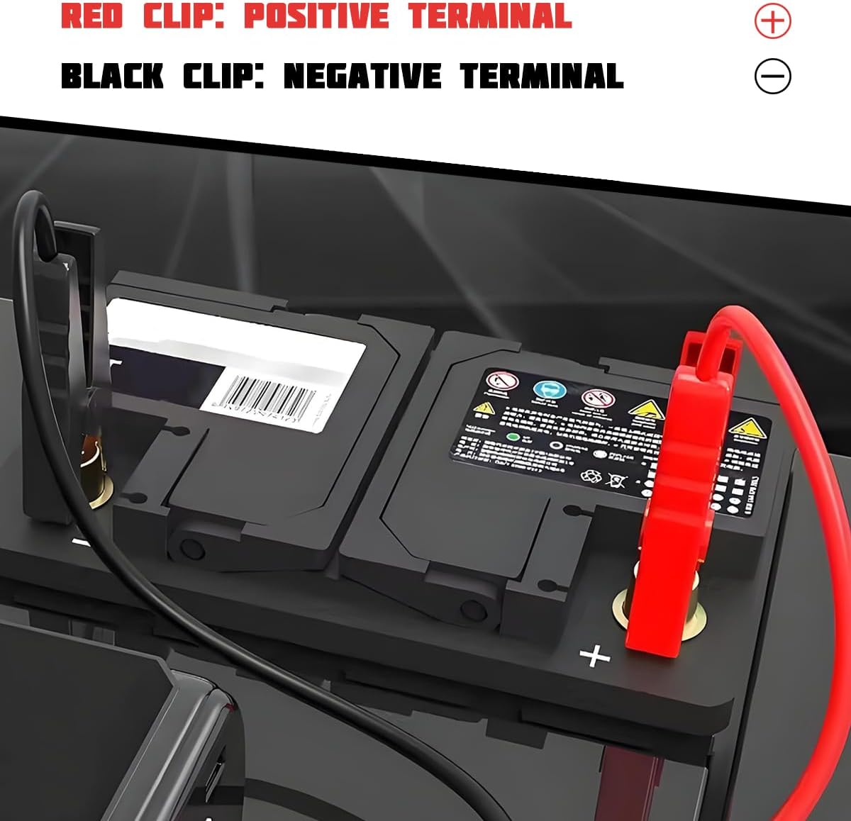 Car Jump Starter Clamps, 12V EC5 Vehicle Emergency Booster Smart Clamp Cables, Portable Automotive Replacement Alligator Clip Accessories, Universal for SUV Truck Sedan