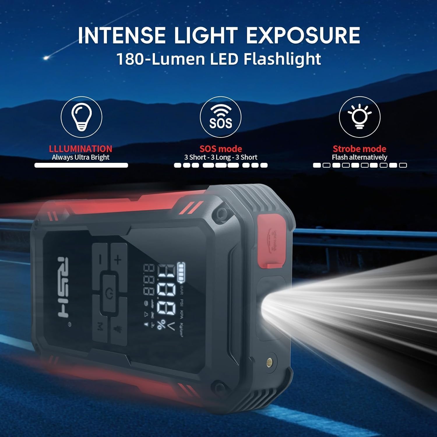 Car Jump Starter with Air Compressor 4000A Peak Battery Jump Starter 12V 150PSI Jump Box (up to 9L Gas,7.0L Diesel Engine) Auto Booster,LED Light  15000MA with 65W USB Quick Charger and Type C