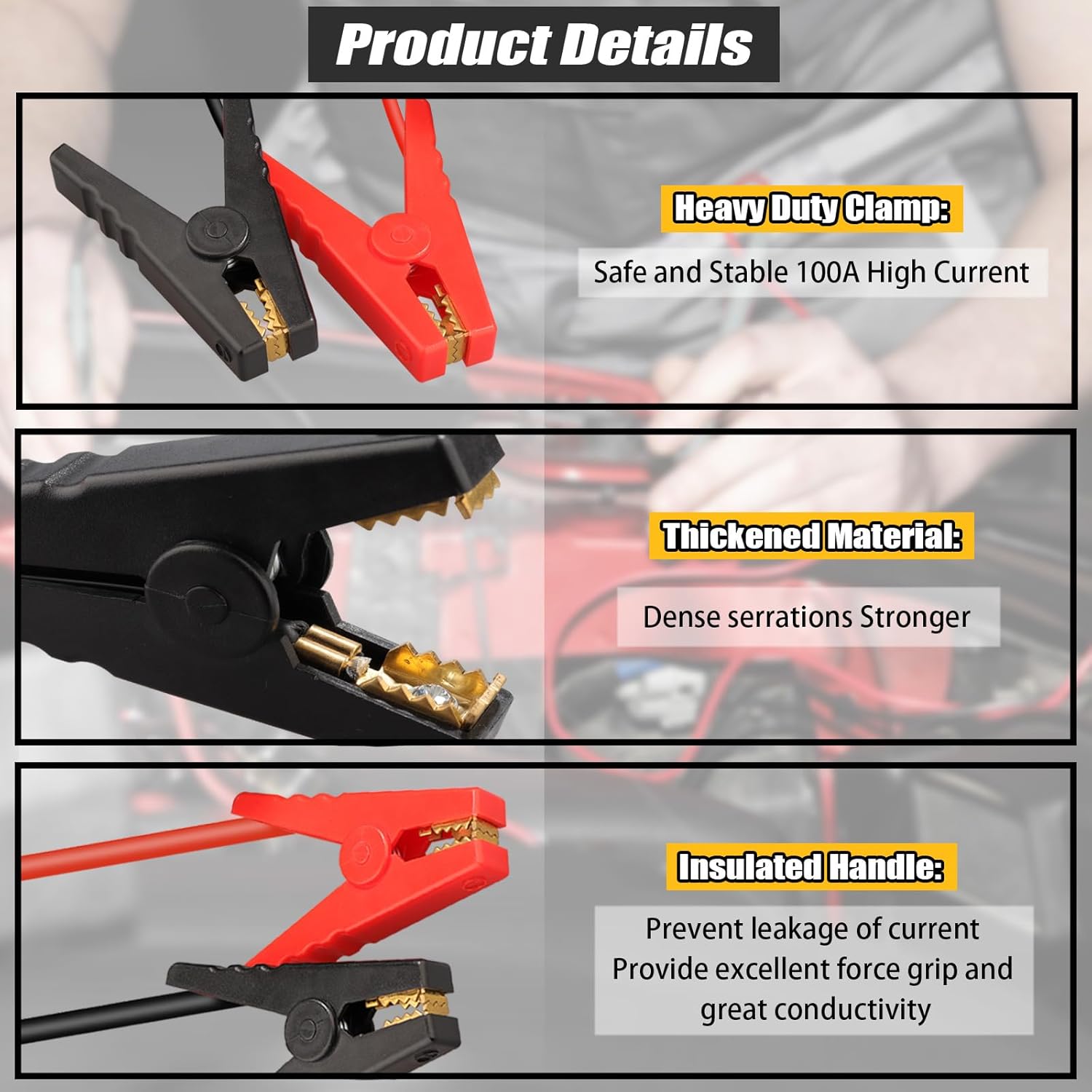 Car Jump Starters Adapter Compatible with DeWalt 20V MAX Batteries with 11AWG Jump kit Cable for use with Trucks, SUVs, Full-Size Cars, Small Compact Cars Vehicles