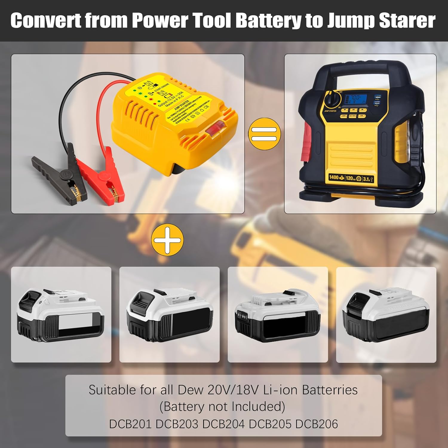 Car Jump Starters Adapter for DeWalt 20V MAX review