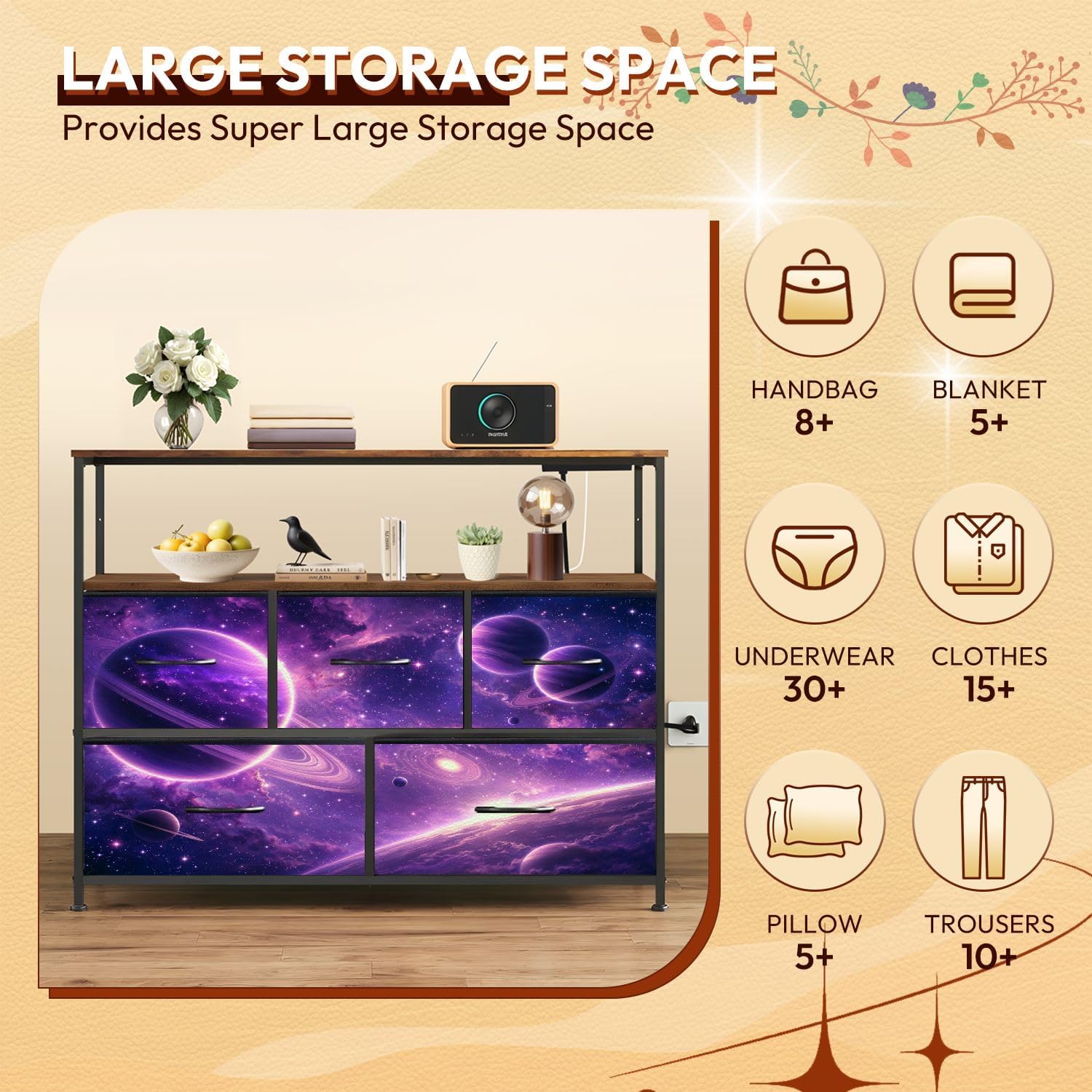 Dresser Mystical Purple Space Landscape review