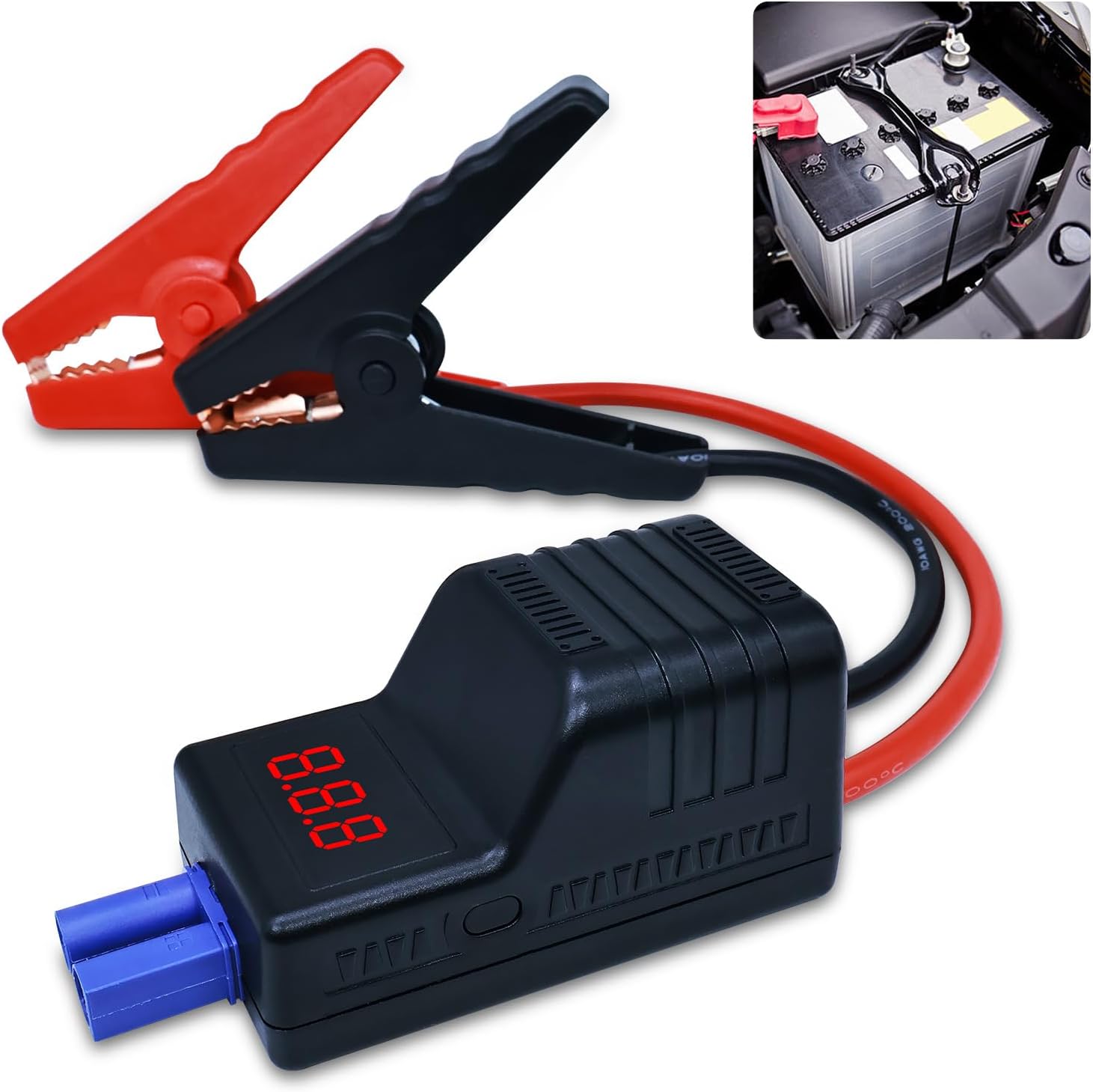 EC5 Smart Jump Starter Clamps,EC5 Heavy Duty Jump Starter Automotive Booster Clamp Cables Replacement Alligator Clamps with Intelligent LCD Screen for 12V Car Jump Starterand Many Other Brands