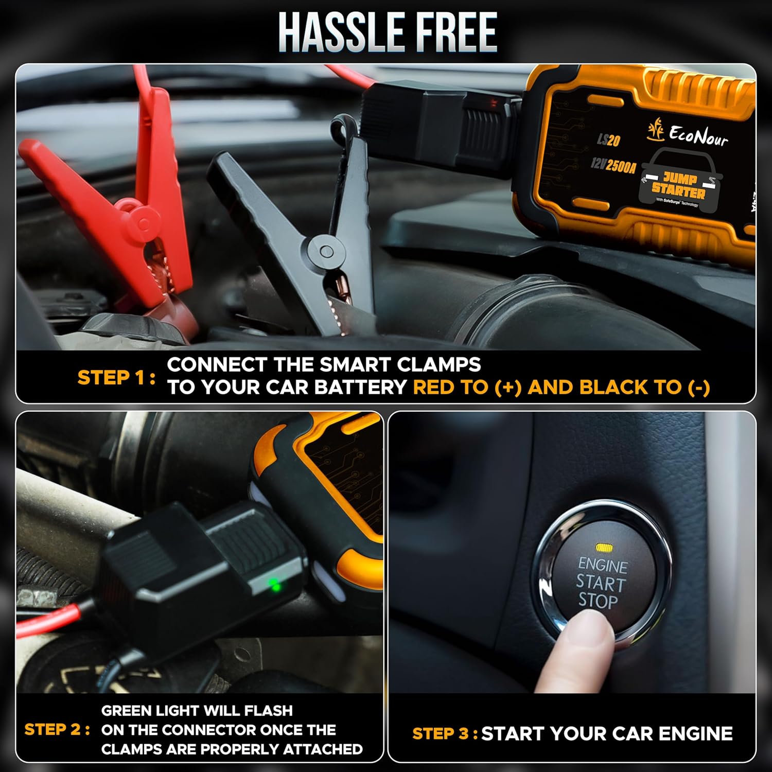EcoNour 2500A Portable Car Jump Starter review