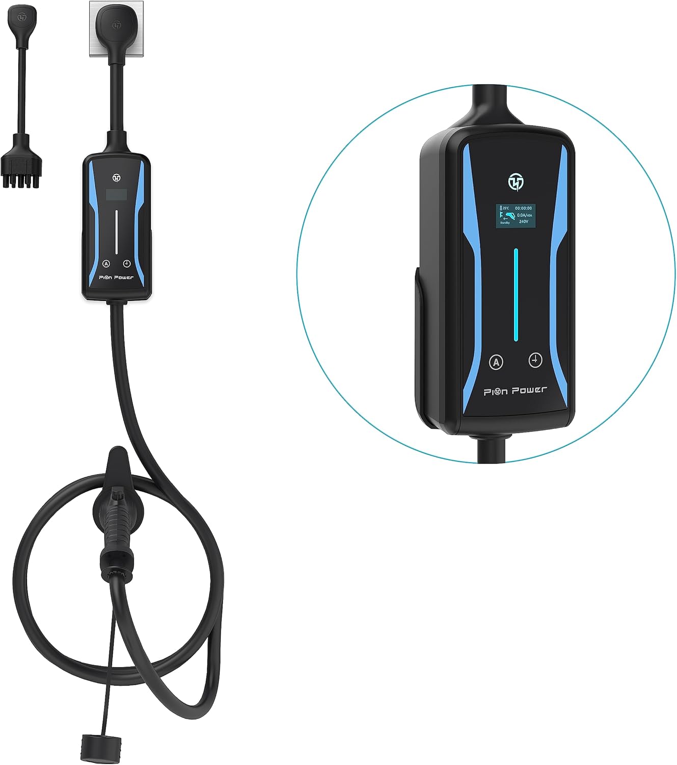 Flex-AC LE Level 2 EV Charger, 8-40 Amp, NEMA 5-15 and NEMA 14-50 Outlet, Indoor/Outdoor, CSA Tested, Energy Star, and FCC Certified Portable EV Charger, J1772 Extension Cable 22 ft (Blue) Flex-AC LE Level 2 EV Charger, 8-40 Amp, NEMA 5-15 and NEMA 14-50 Outlet, Indoor/Outdoor, CSA Tested, Energy Star, and FCC Certified Portable EV Charger, J1772 Extension Cable 22 ft (Blue)