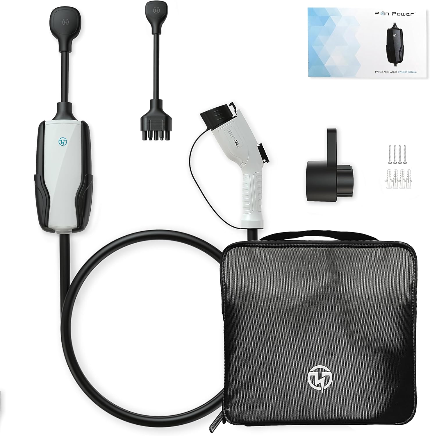 Flex-AC Level 2 EV Charger 9.6kW, 6-40 Amp, 120V/240V, NEMA 5-15 and NEMA 14-50 Plug, Indoor/Outdoor, WiFi Connection, CSA Tested, Energy Star, and FCC Certified, 22 feet Cable (White) Flex-AC Level 2 EV Charger 9.6kW, 6-40 Amp, 120V/240V, NEMA 5-15 and NEMA 14-50 Plug, Indoor/Outdoor, WiFi Connection, CSA Tested, Energy Star, and FCC Certified, 22 feet Cable (White)