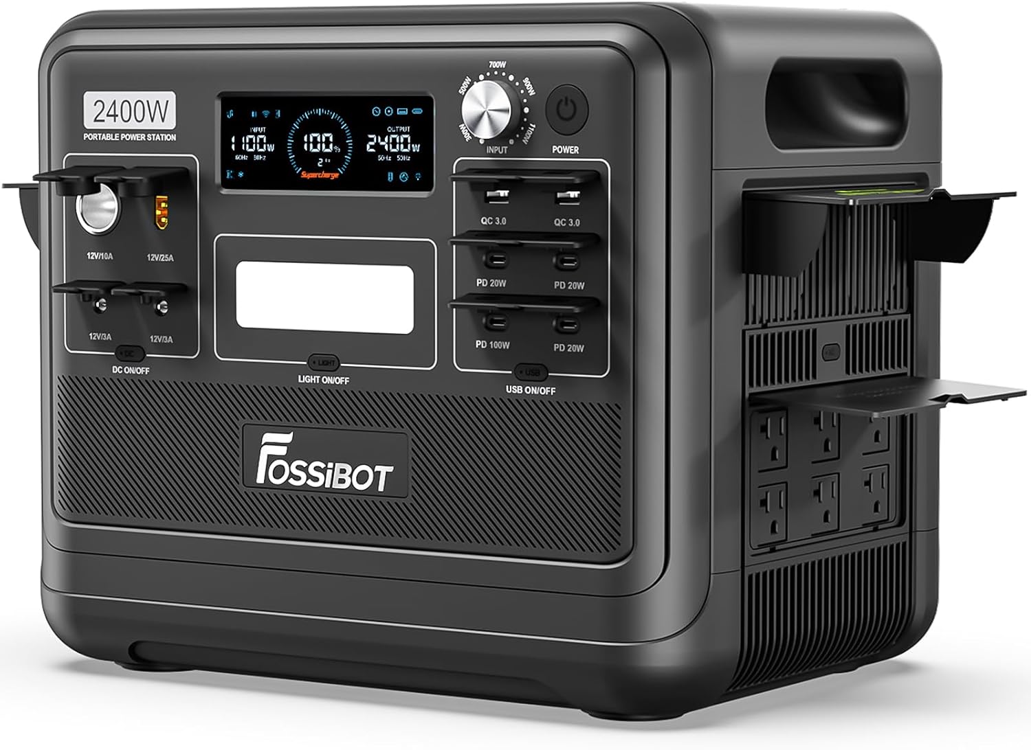 FOSSiBOT F2400 Portable Power Station 2400W, 2048Wh LiFePO4 Battery Solar Generator, 2H Fast Charging for Home Backup, Outdoor Camping, RV, Emergency F2400 Pro FOSSiBOT F2400 Portable Power Station 2400W, 2048Wh LiFePO4 Battery Solar Generator, 2H Fast Charging for Home Backup, Outdoor Camping, RV, Emergency F2400 Pro