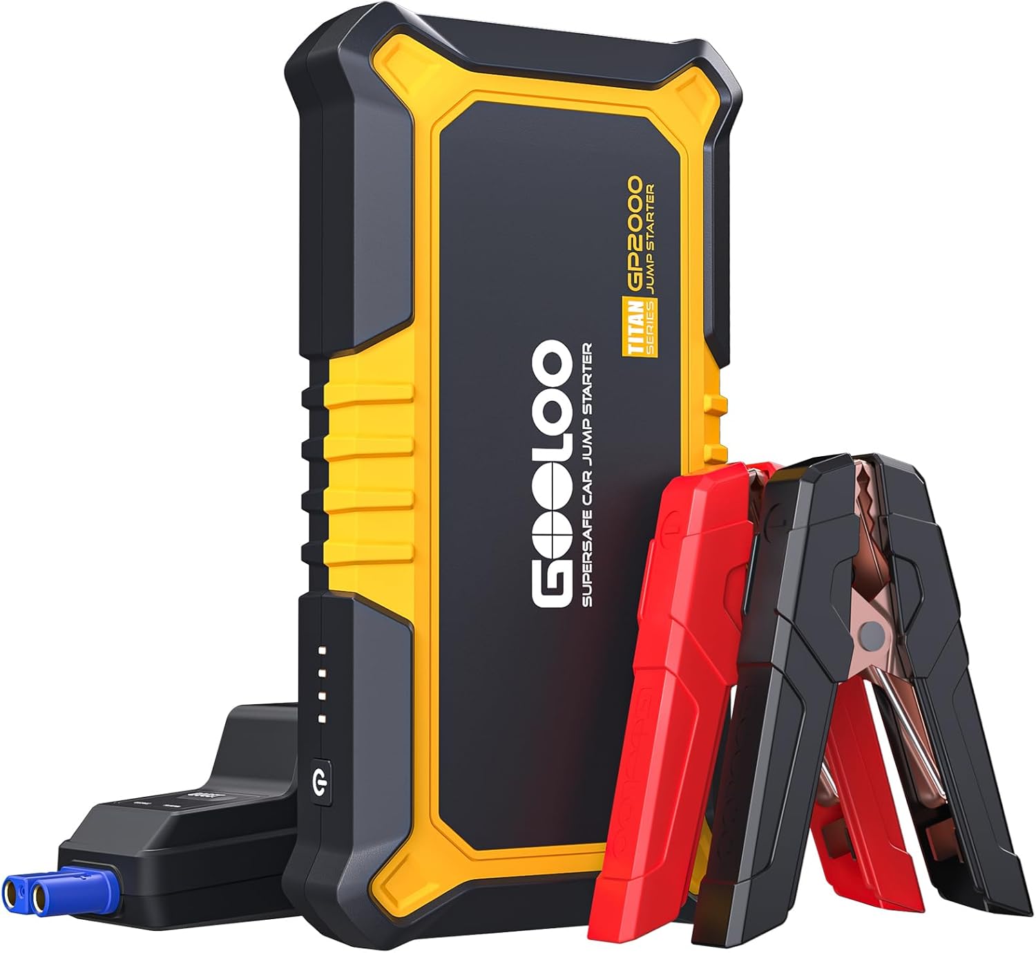GOOLOO New GP2000 Jump Starter, 12V 2000A Car Jumper Starter(Up to 8.0L Gas, 6.0L Diesel Engines), SuperSafe Portable Battery Charger, Auto Lithium Box Booster Pack with USB Quick Charge, red