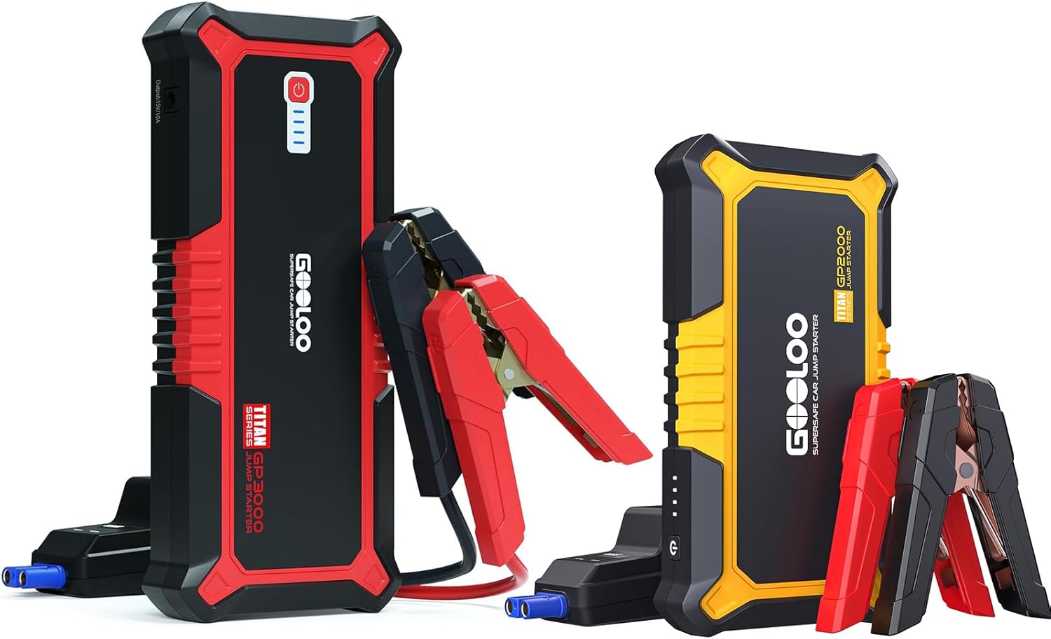 GOOLOO Portable GP3000  GP2000 Car Jump Starters for 12 Volt Automotive Batteries,Jump Box Power Pack with USB Quick Charge  Flashlight