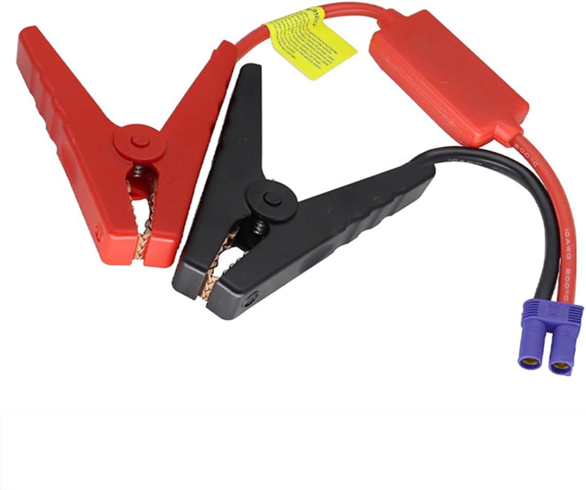 Jump Starter Cable with Clamps Booster Cable with EC5 Plug Connector and Prevent Reverse Charge Module for Car Jump Starter