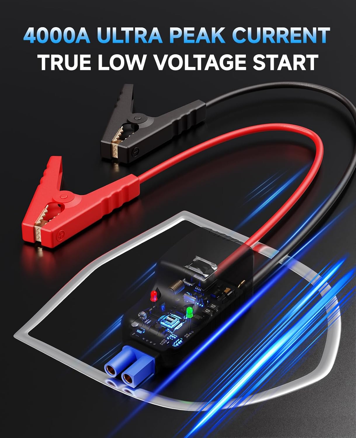 Jump Starter with Air Compressor, 4000A Battery Jumper Starter Portable and 150PSI Tire Inflator Air Pump(8.0L Gas/6.5L Diesel), 12V Auto Booster with USB Charger, Car Emergency Gift for Women, Men