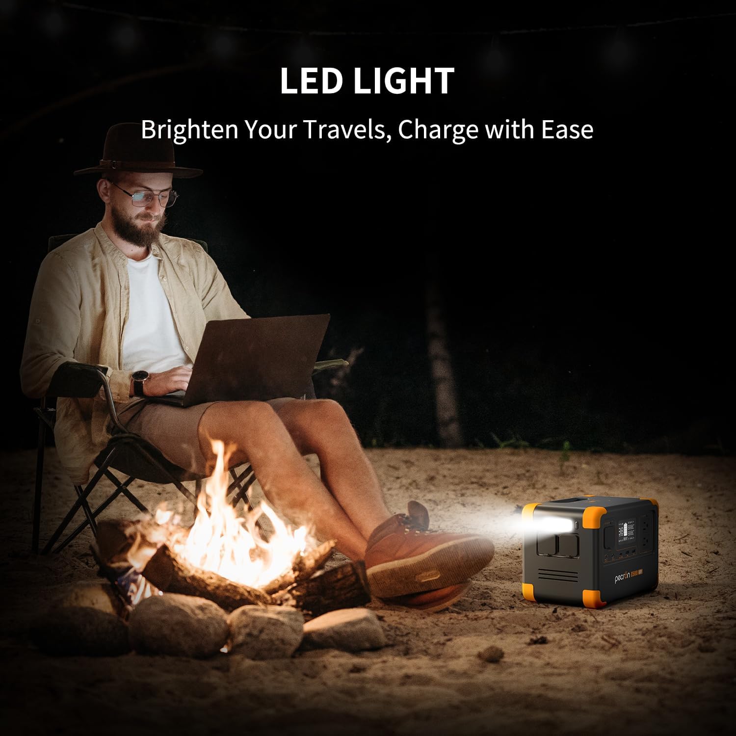 Pecron E500LFP Portable Power Station, 576Wh LiFePO4 Battery, 600W AC Outlets Solar Generator, Fast Charging Power Station for Home Use, RV, Camping, CPAP, Emergencies