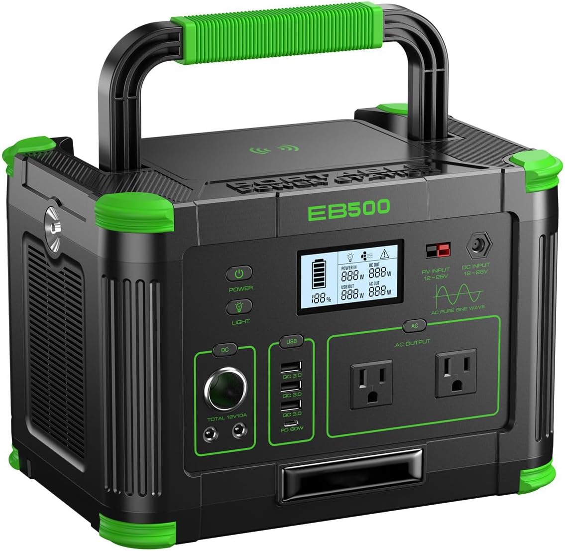Portable Power Station 500W (Peak 1000W) review