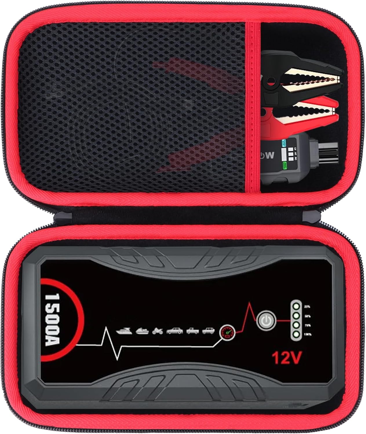 Storage Case Compatible with NEXPOW Q10S 1500A / T11F Portable Jump Starter Car Battery Jump Starter Power Pack