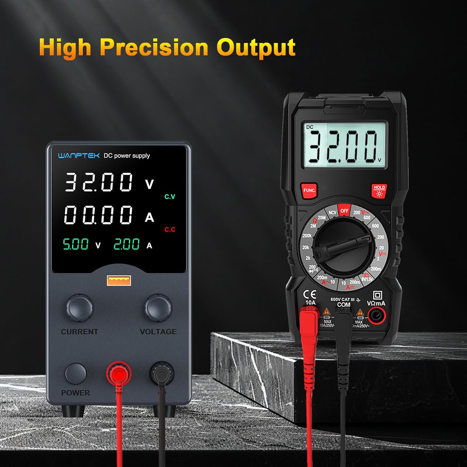 Wanptek DC Power Supply Variable 30V 10A, Bench Power Supplies with Encoder Adjustments Knob, USB Fast Charge Port with Output Current Display, 4-Digit LED Display Wanptek DC Power Supply Variable 30V 10A, Bench Power Supplies with Encoder Adjustments Knob, USB Fast Charge Port with Output Current Display, 4-Digit LED Display