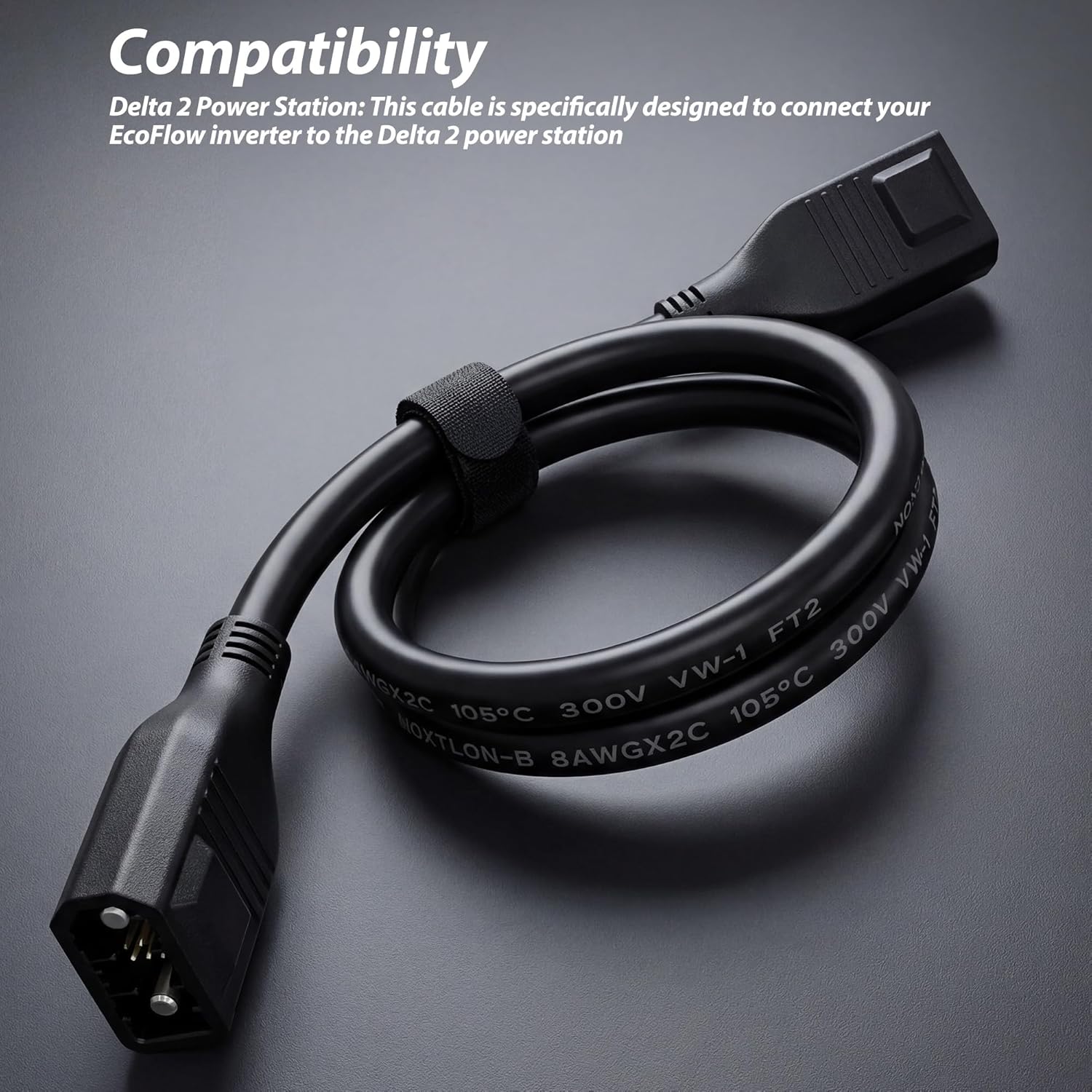 XT150 Inverter to Power Station Connection Cable, 1M Extra Battery Cable Compatible with Delta 2, xt150 Connector Classic Extension Wire, Flexible, USB Male-to-Male