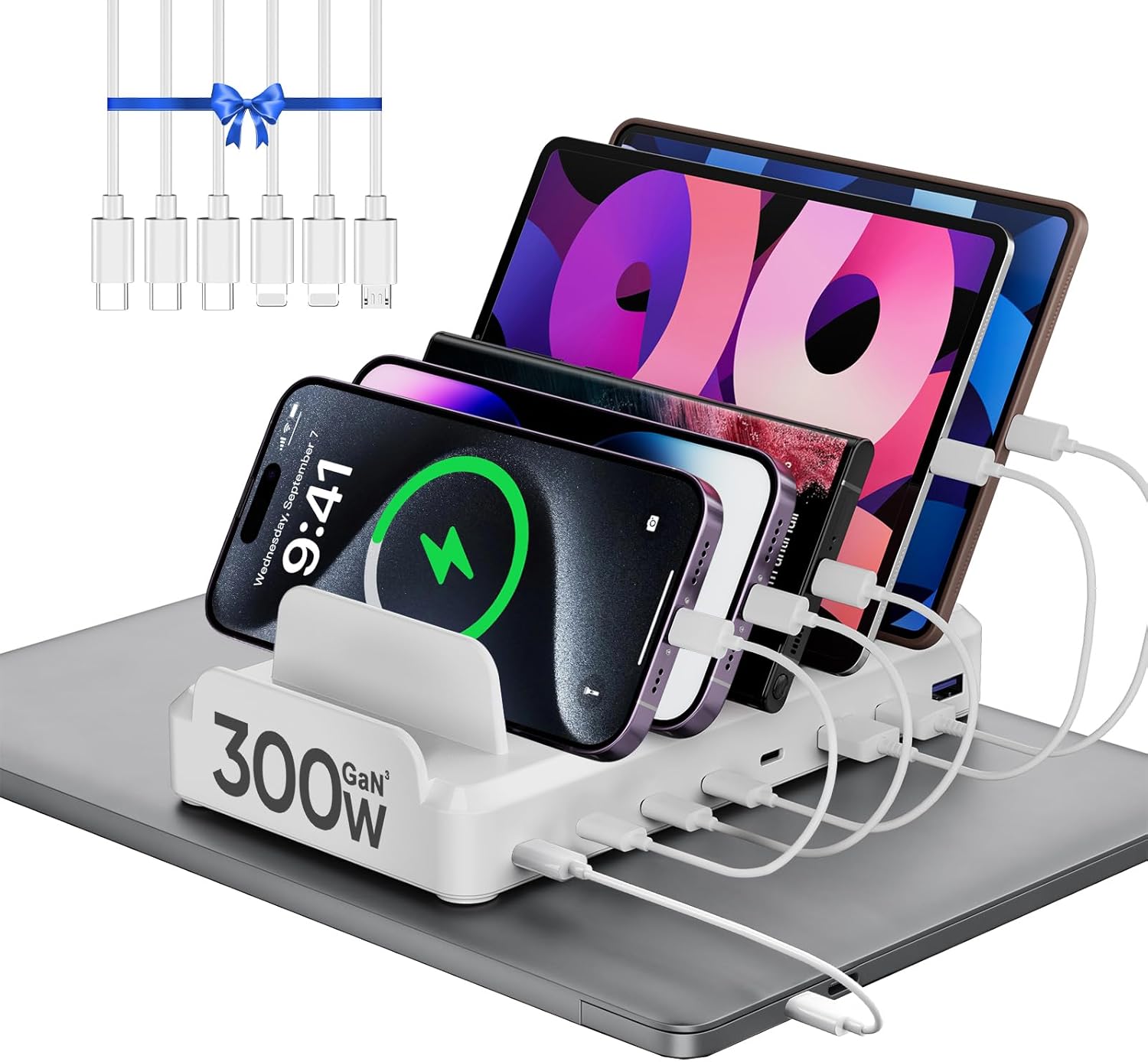 300W Charging Station Review — 8-Port USB-C Dock ($32.99)