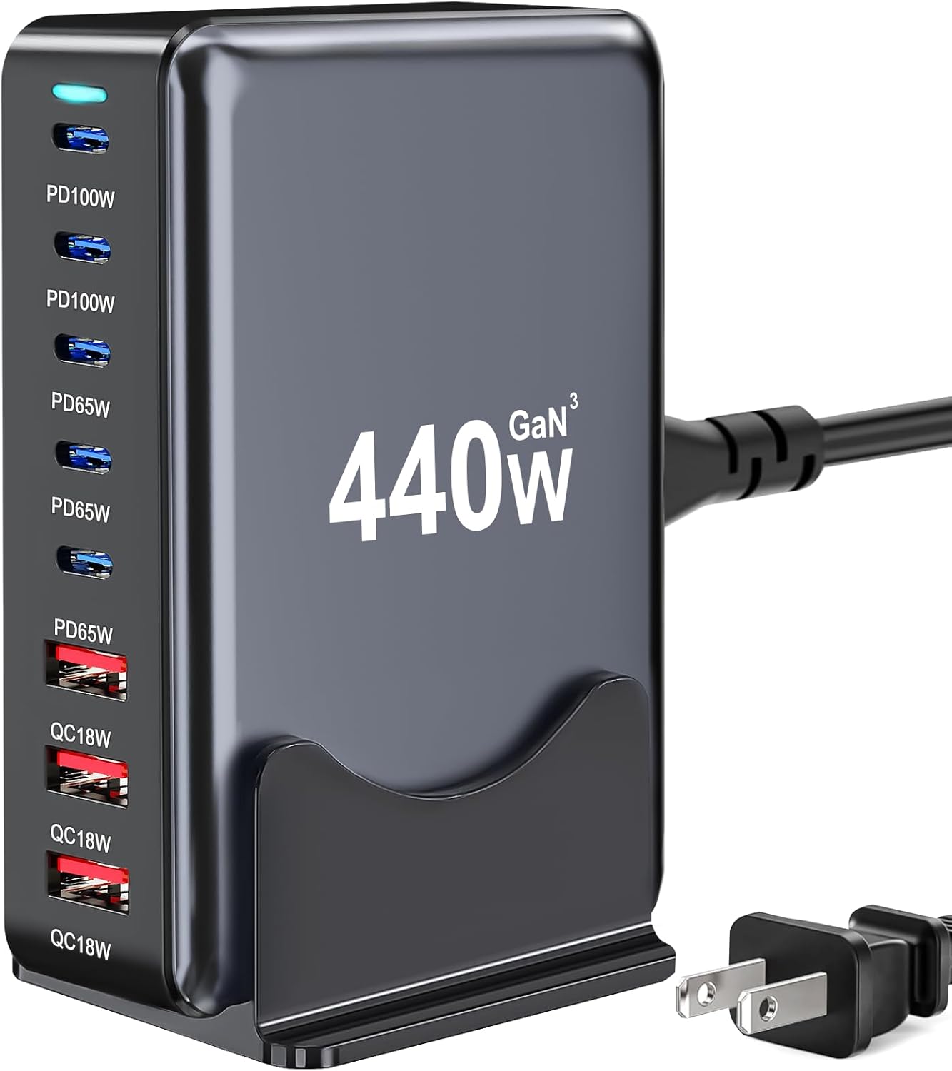 440W USB C Charger Block Review — Fast 8‑Port GaN Station