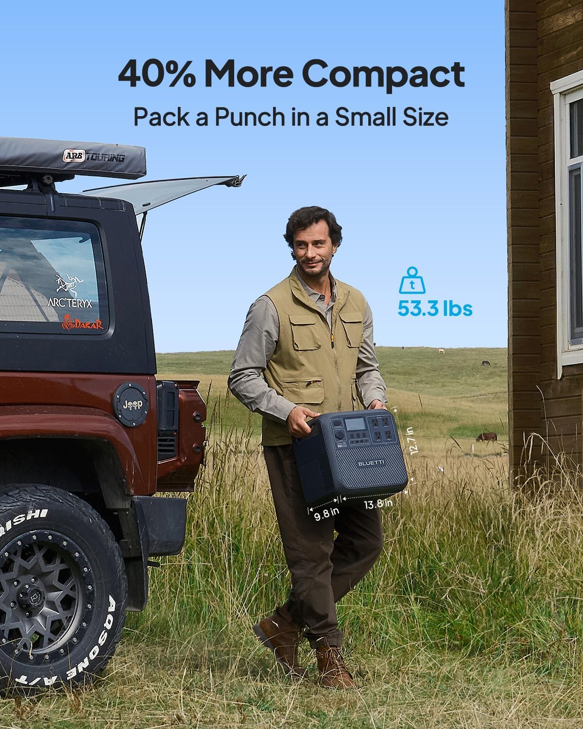 BLUETTI Elite 200 V2 Portable Power Station, 2073.6Wh LFP Battery Backup w/ 4 2600W AC Outlets (3900W Power Lifting), 0-80% Fast Charging in 50 Min, Solar Generator for Camping, Off-grid and Emergency