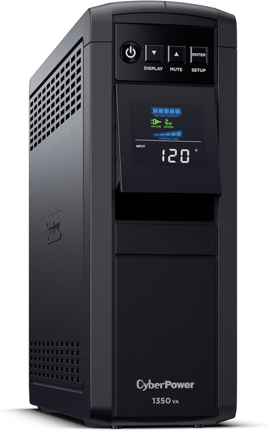 CyberPower CP1500PFCLCD PFC Sinewave UPS Battery Backup and Surge Protector, 1500VA/1000W, 12 Outlets, AVR, Mini Tower, UL Certified