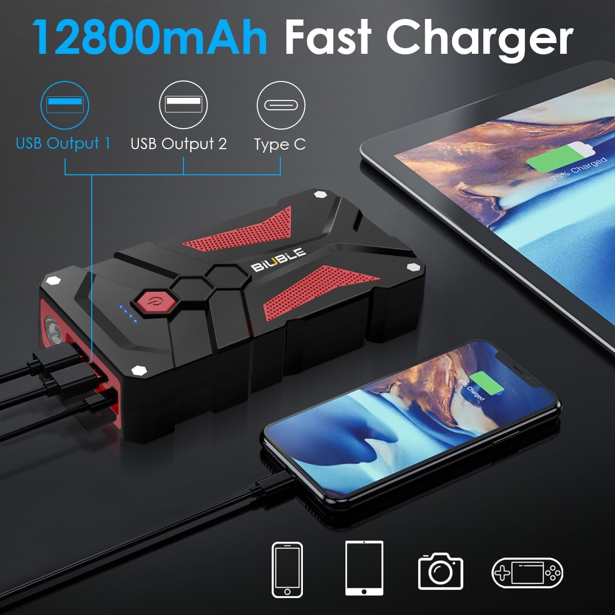 Jump Starter Car 5000A Peak 12V with USB-C review