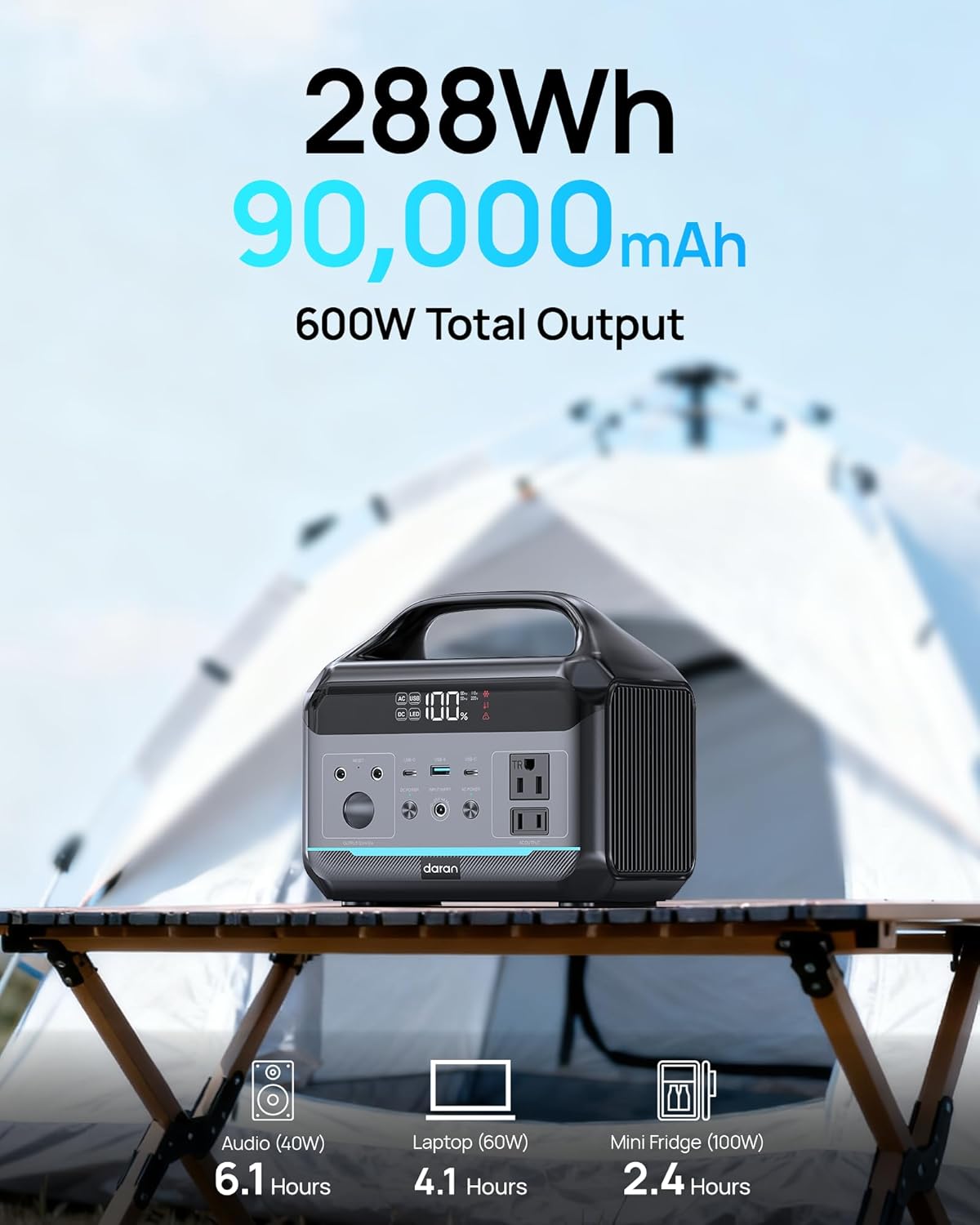 Portable Power Station 288Wh LiFePO4 review