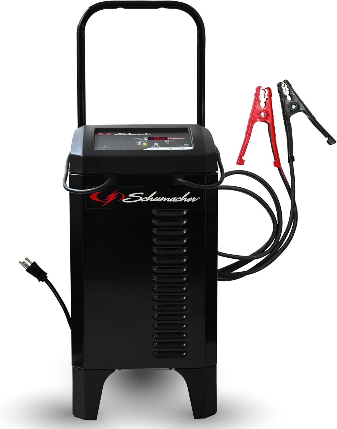 Schumacher Electric Wheeled Automatic 6A Car Battery Charger and 200A Engine Starter, 6-in-1 Solution, Maintainer, 40A Boost, for 6V/12V Power Sport, Automotive, and Marine Batteries, SC1353
