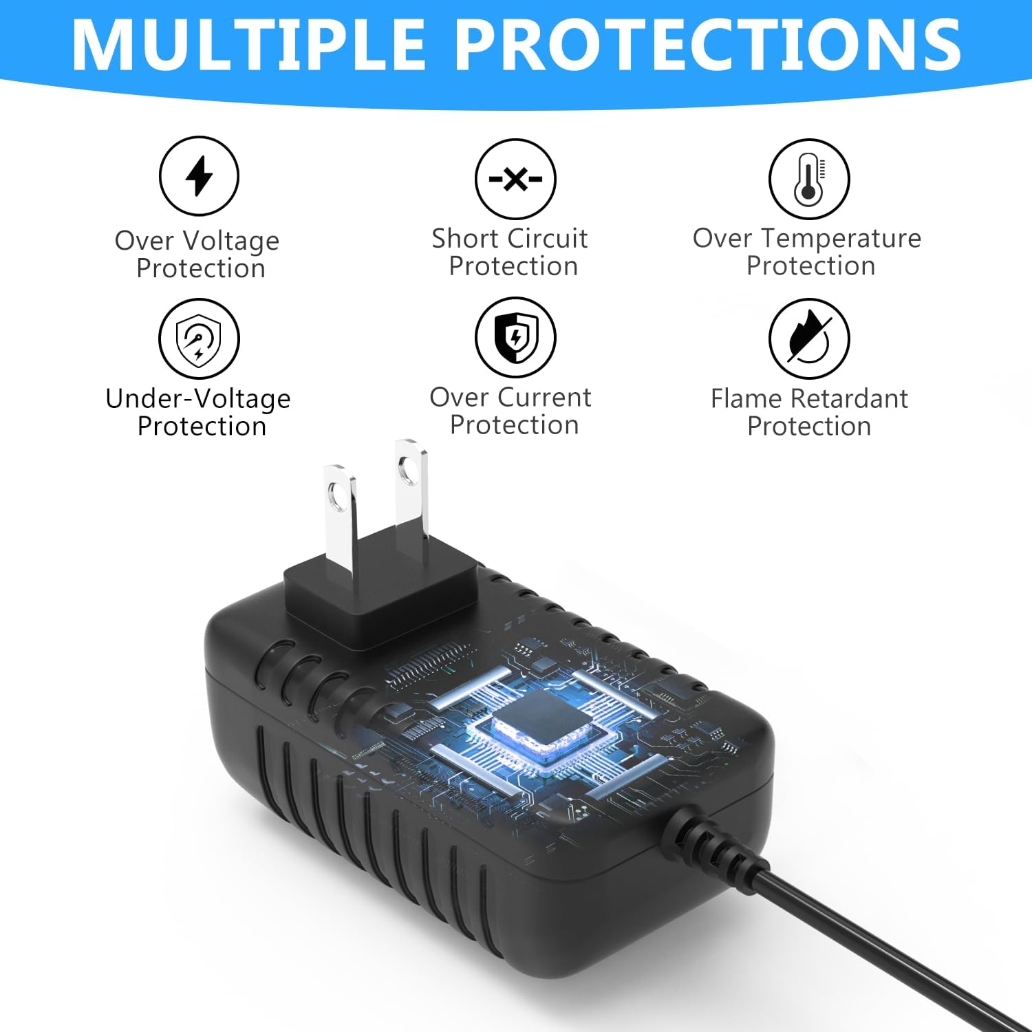 15V Charger Compatible with Dewalt DXAEJ14 DXAEPS14 DXAEPS14CA 011-2070-4 Peak Cars Jump Starter Digital Air Compressor Portable Power Station AC Power Supply Charging Cord