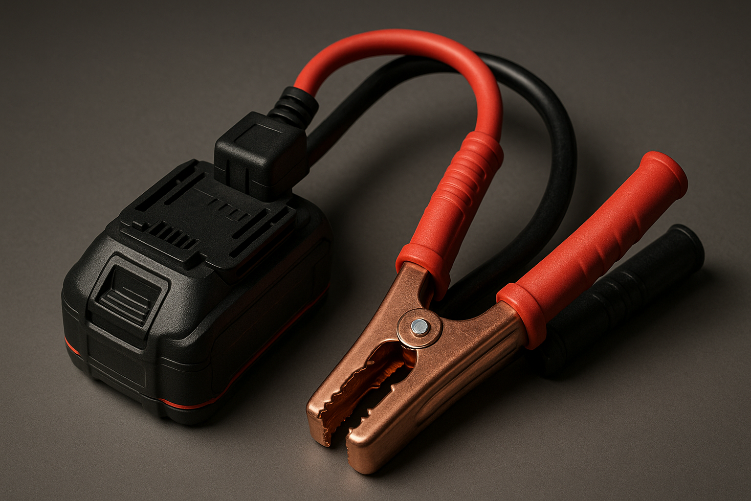 Battery Jump Starter – Portable Car Jumper Cables with Adapter Compatible with DE.Walt 20V Batteries, 8AWG Silicone Wire (2FT), 392°F Heat Resistant, for Cars, Trucks, RV & Off-Road Vehicles