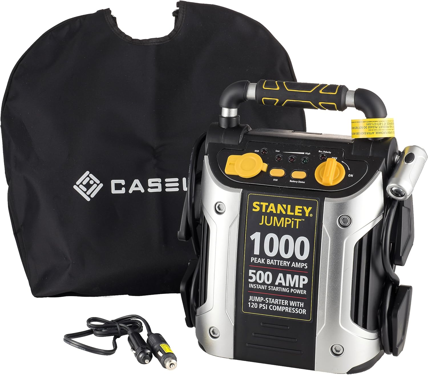 caseling Bag Cover for Stanley J5C09 Battery Jump Starter Peak/500 Instant Amps / J7CS Peak/350 Instant Amps, PSI Air Compressor