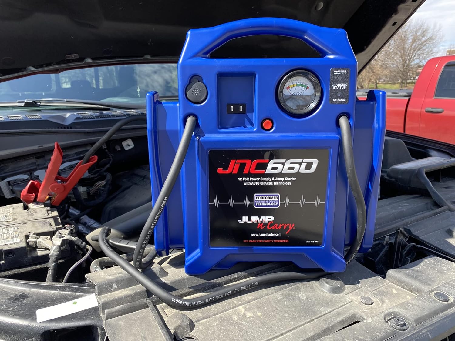 Clore Automotive Jump-N-Carry JNC660 Peak Amp Volt Jump Starter , Blue