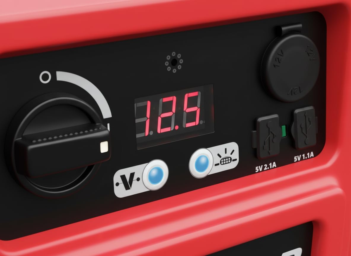 Clore Automotive Jump-N-Carry JNC770R Peak Amp Premium Volt Jump Starter - Red