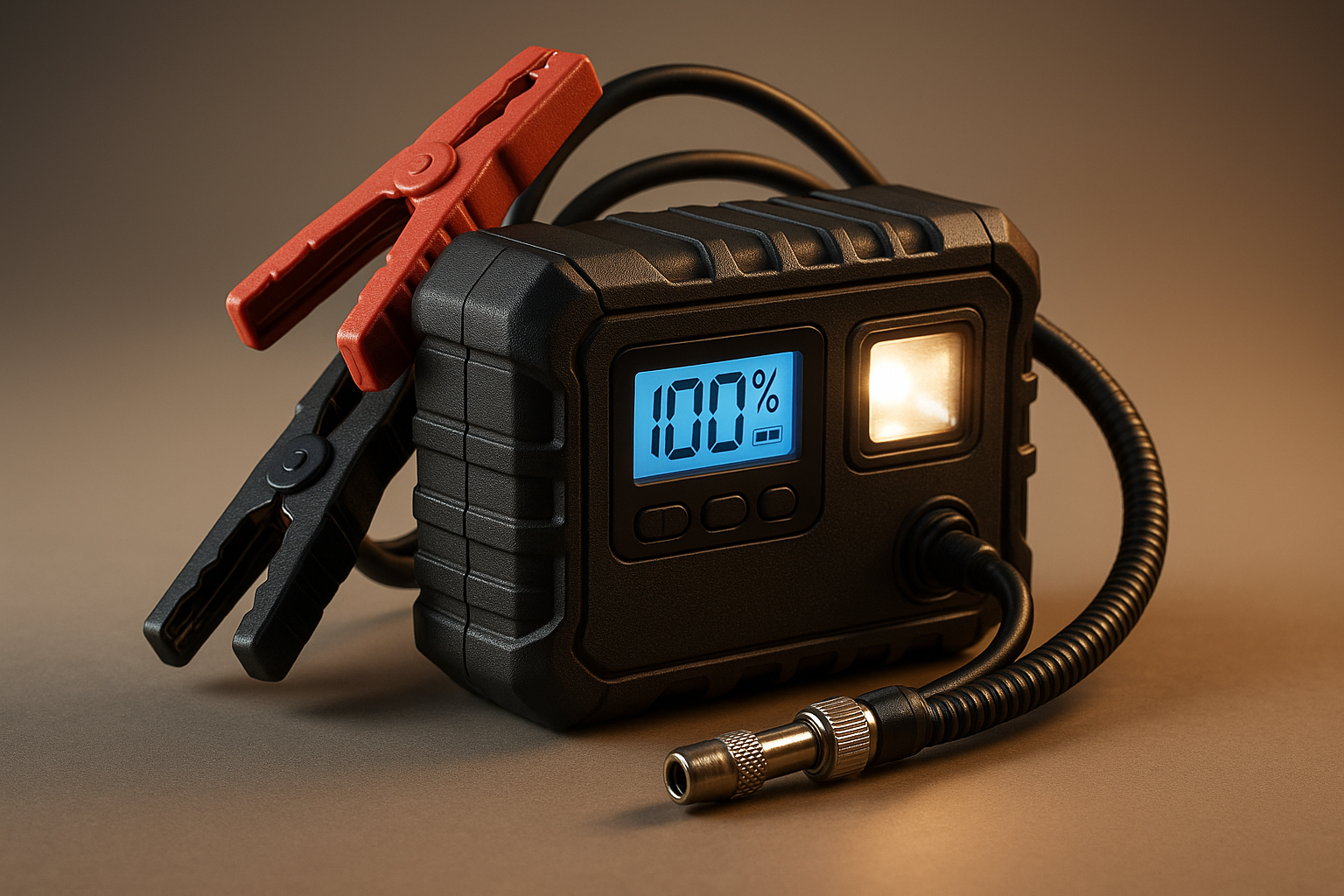 GOLDFOREST Car Battery Jump Starter with Air Compressor 4000A 150PSI, Portable Car Jumper Starter (10L Gas/8L Diesel), 12V Jump Box with Auto-Stop Tire Inflator, LCD Display, LED Light, Jumper Cables