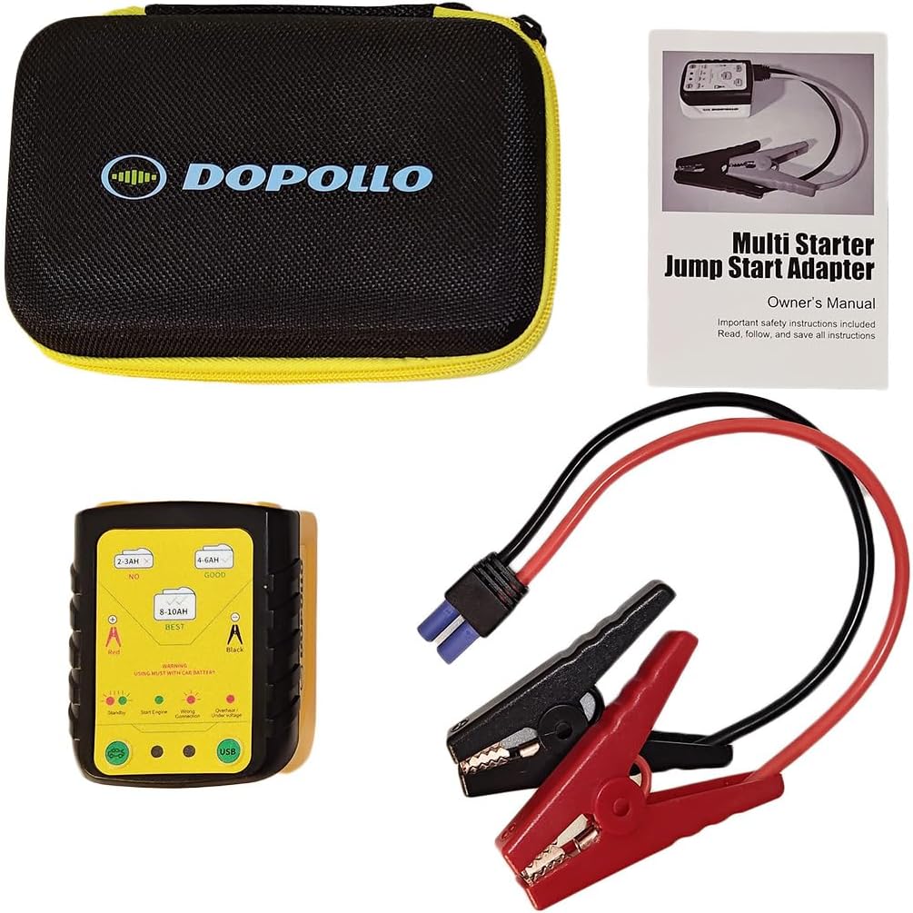 Multi Starter, Work with Dewalt 20V/60V Battery, Jump Start Adapter DJS20-DEW, Car Jump Starter，Battery Repair/Activation/Boost, for 6.0L Engines, USB Power Source