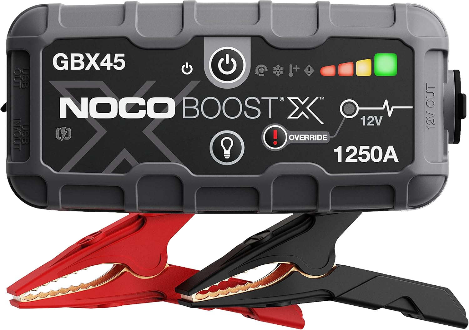 NOCO Boost X GBX45: 1250A UltraSafe Jump Starter – 12V Lithium Battery Booster Pack, Portable Jump Box, Power Bank  Jumper Cables - for 6.5L Gas and 4.0L Diesel Engines