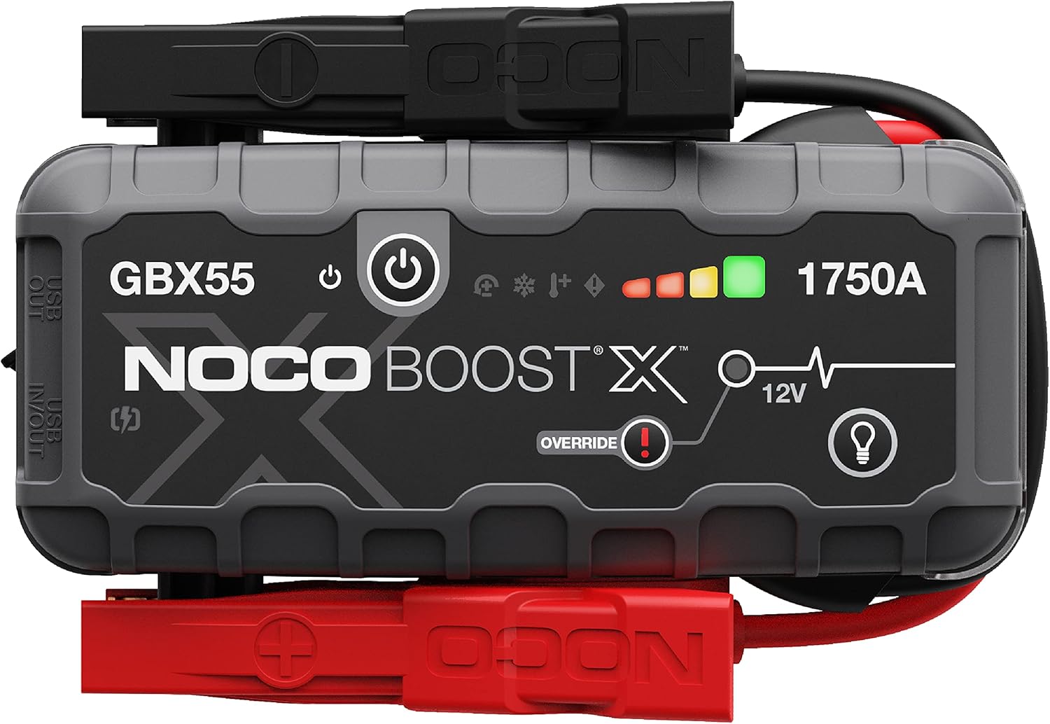 NOCO Boost X GBX55: 1750A UltraSafe Jump Starter – 12V Lithium Battery Booster Pack, Portable Jump Box, Power Bank & Jumper Cables – for 7.5L Gas and 5.0L Diesel Engines