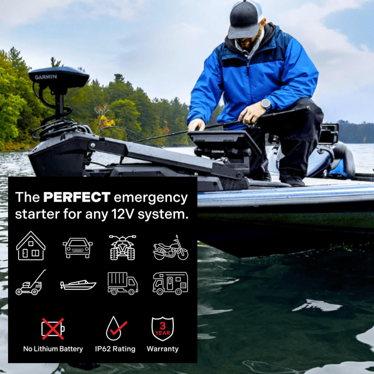 Super Capacitor Jump Starter: No Prep Needed, No Internal Battery, Eco-Friendly & Maintenance-Free Car Accessory, No Need to Pre-Charge, 800 Amp Power, Designed for Any 12V Gas Engine