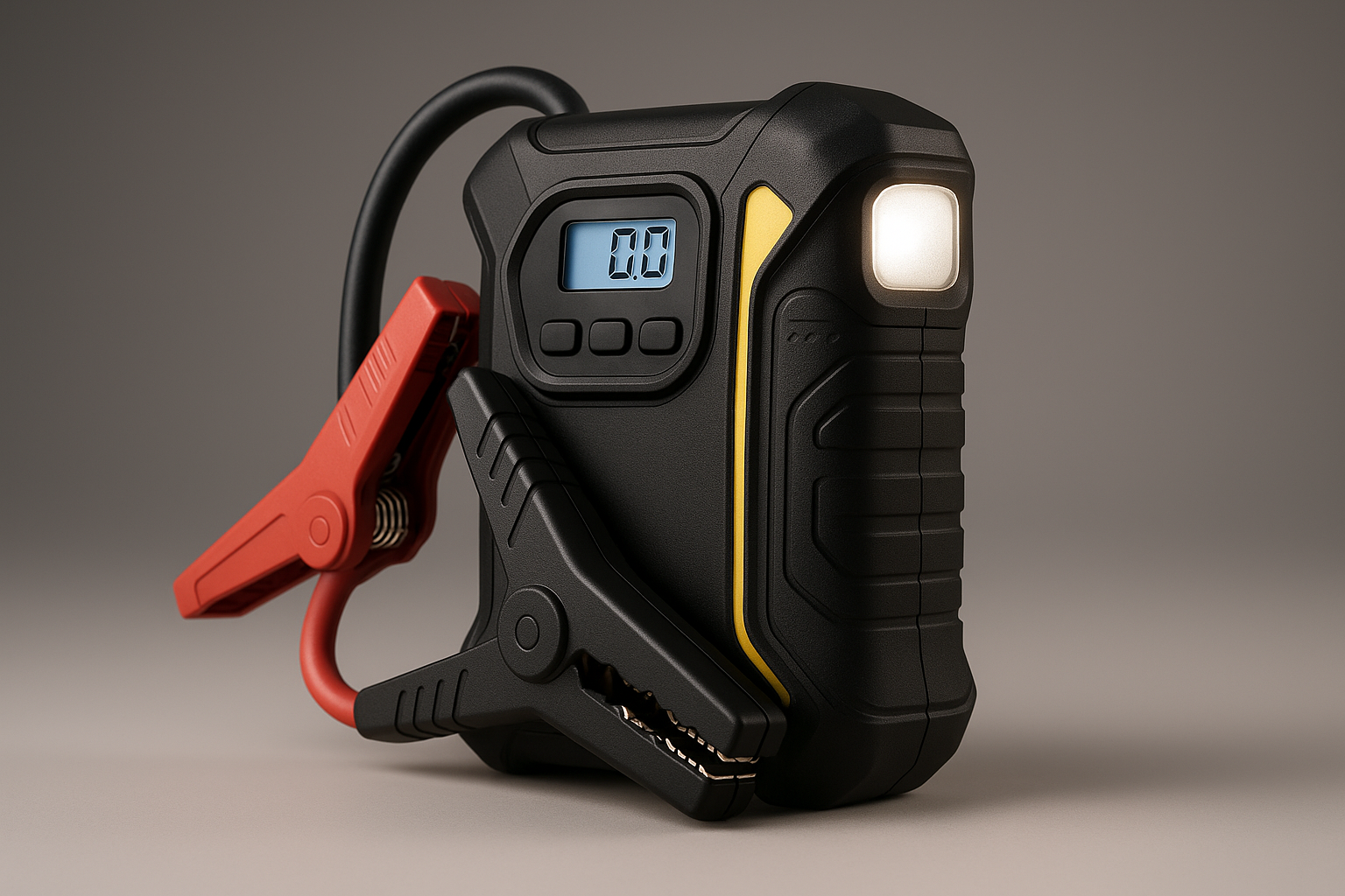 Tire Inflator Portable Air Compressor with Jump Starter 12V Battery Booster Air Pump Car Tires Accessories Tire Pump with Digital Pressure Gauge with Power Bank Multifunctional Integrated Machine