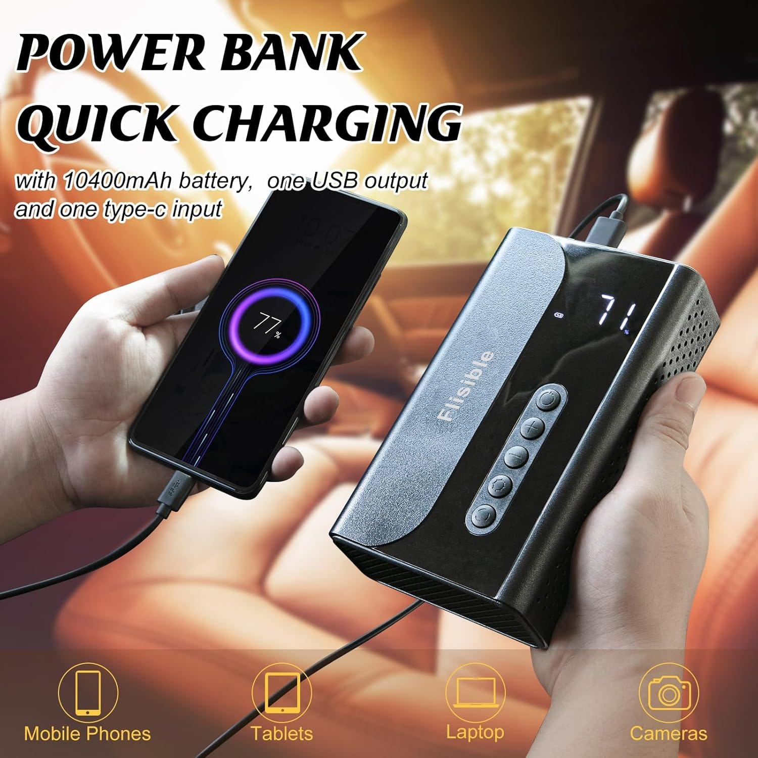 Jump Starter with Air Compressor, Portable Car Battery Charger, 2000A 150PSI Jump Box with LCD Digital Tire Inflator, 12V Car Battery Booster for 6.0L Gas or 3.0L Diesel Engines Jump Starter with Air Compressor, Portable Car Battery Charger, 2000A 150PSI Jump Box with LCD Digital Tire Inflator, 12V Car Battery Booster for 6.0L Gas or 3.0L Diesel Engines