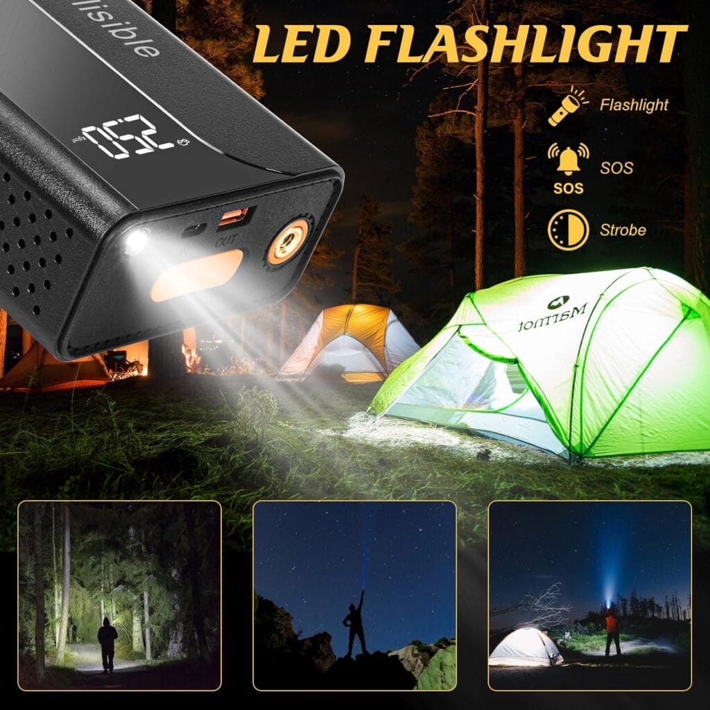 Jump Starter with Air Compressor, Portable Car Battery Charger, 2000A 150PSI Jump Box with LCD Digital Tire Inflator, 12V Car Battery Booster for 6.0L Gas or 3.0L Diesel Engines Jump Starter with Air Compressor, Portable Car Battery Charger, 2000A 150PSI Jump Box with LCD Digital Tire Inflator, 12V Car Battery Booster for 6.0L Gas or 3.0L Diesel Engines